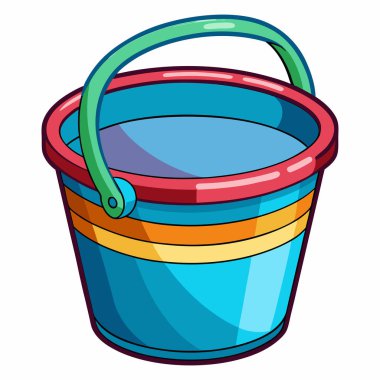 Kova klipsi beyaz arkaplanda izole edildi