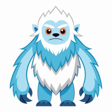 Yeti ortamı beyaz arkaplanda izole edildi