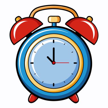 Alarm Saati ögesi beyaz arkaplanda izole edildi