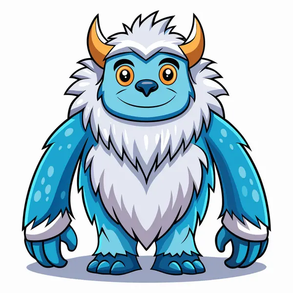 Beyaz arkaplanda Yeti zirvesi