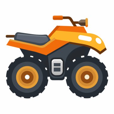 Beyaz arkaplanda ATV klibi izole edildi