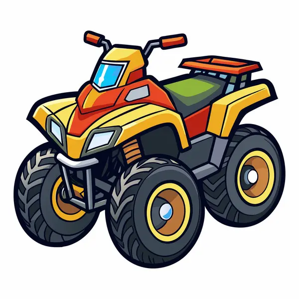 ATV clipart düz tasarım beyaz arkaplan izole