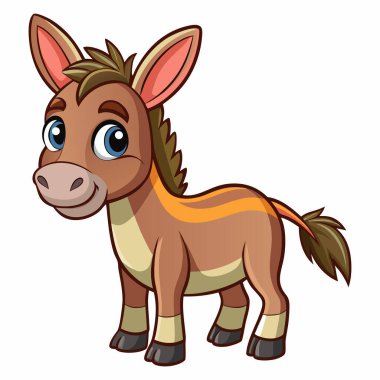 Beyaz arkaplanda şirin katır klibiName