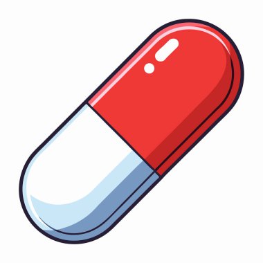 Beyaz arka planda kapsül hapı