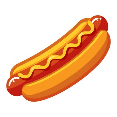 Sosisli sandviç beyaz zemin üzerine