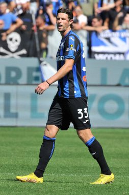 Atalanta 'nın Hans Hateboer oyuncusu, Atalanta - Cremonese final maçı sırasında, Atalanta 1, Cremonese 1, Gewiss Stadyumu' nda oynandı..