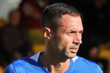 Ascoli 'den Enrico Guarna, İtalya SerieB Ligi maçında Benevento - Ascoli final maçı, Benevento 1, Ascoli 1, Ciro Vigorito Stadyumu' nda oynandı..