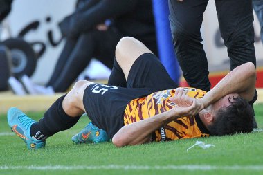 Ascoli 'li Marcel Bchel, İtalya SerieB Ligi maçında Benevento - Ascoli final maçı, Benevento 1, Ascoli 1, Ciro Vigorito Stadyumu' nda oynandı.