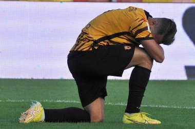 Benevento 'nun Gaetano Letizia oyuncusu, Benevento ile Ascoli arasındaki İtalyan SerieB Ligi maçında, Benevento 1, Ascoli 1, Ciro Vigorito Stadyumu' nda oynandı..