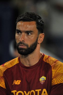 Roma 'nın Rui Patricio oyuncusu, İtalya serisi şampiyonluk maçında Empoli - Roma final maçı, Empoli 1, Roma 2, Carlo Castellani Stadyumu' nda oynandı.. 