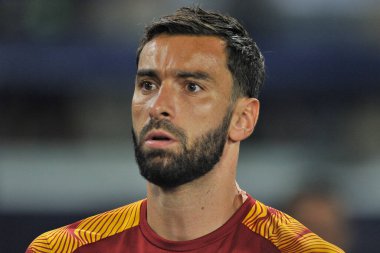 Roma 'nın Rui Patricio oyuncusu, İtalya serisi şampiyonluk maçında Empoli - Roma final maçı, Empoli 1, Roma 2, Carlo Castellani Stadyumu' nda oynandı.. 