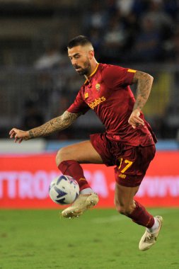 Roma 'nın Leonardo Spinazzola oyuncusu, İtalya SerieA İtalya Şampiyonası sırasında Empoli - Roma final maçı, Empoli 1, Roma 2, Carlo Castellani Stadyumu' nda oynandı.. 