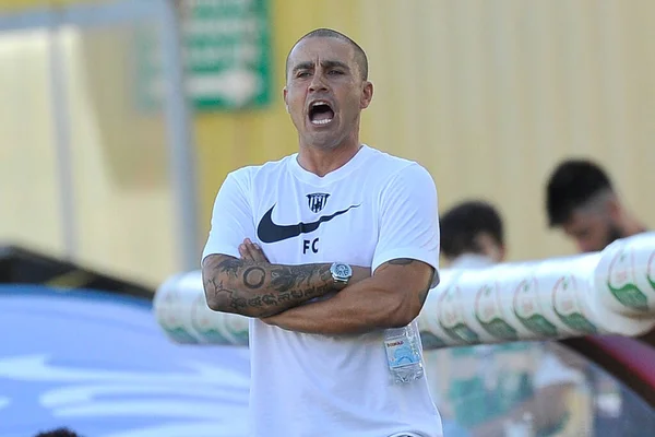 Benevento 'nun Fabio Cannavaro teknik direktörü, Benevento - Ascoli final maçının Benevento - Ascoli maçı sırasında Ciro Vigorito Stadyumu' nda oynandı..