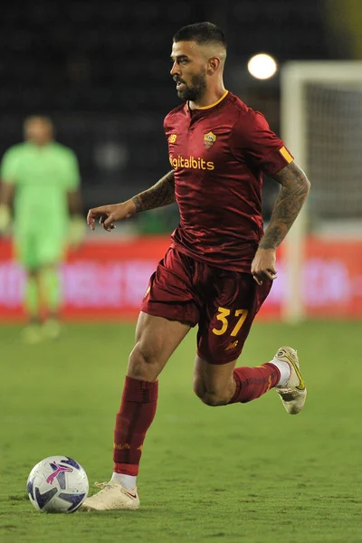 Roma 'nın Leonardo Spinazzola oyuncusu, İtalya SerieA İtalya Şampiyonası sırasında Empoli - Roma final maçı, Empoli 1, Roma 2, Carlo Castellani Stadyumu' nda oynandı.. 