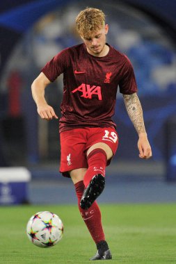 Liverpool 'dan Harvey Elliott Liverpool' un oyuncusu, Napoli - Liverpool final maçı, Napoli 4, Liverpool 1, Diego Armando Maradona Stadyumu 'nda oynandı.. 