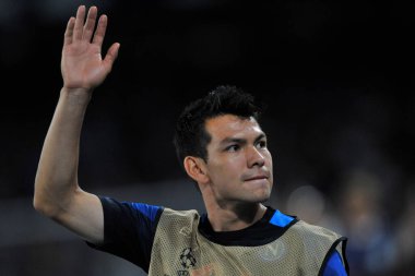Napoli 'li Hirving Lozano oyuncusu, Napoli - Liverpool final maçı sırasında, Napoli 4, Liverpool 1, Diego Armando Maradona Stadyumu' nda oynandı..