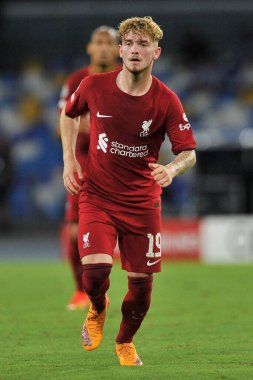 Liverpool 'dan Harvey Elliott Liverpool' un oyuncusu, Napoli - Liverpool final maçı, Napoli 4, Liverpool 1, Diego Armando Maradona Stadyumu 'nda oynandı..