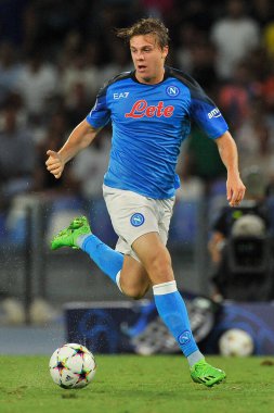 Napoli 'nin Alessio Zerbin oyuncusu, Napoli - Liverpool final maçı sırasında, Napoli 4, Liverpool 1, Diego Armando Maradona Stadyumu' nda oynandı.. 