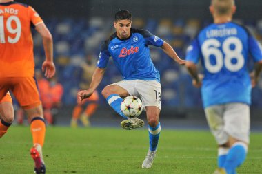 Napoli 'nin Giovanni Simeone oyuncusu, Napoli - Rangers final maçı sırasında, Napoli 3, Rangers 0, Diego Armando Maradona Stadyumu' nda oynandı..