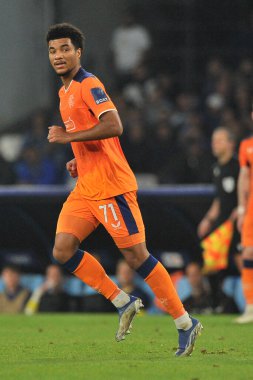Rangers 'dan Malik Tillman, Napoli - Rangers final maçı sırasında, Napoli 3, Rangers 0, Diego Armando Maradona Stadyumu' nda oynandı..
