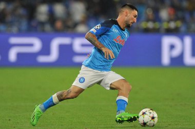 Napoli 'li Matteo Politano oyuncusu, Napoli - Rangers final maçı sırasında, Napoli 3, Rangers 0, Diego Armando Maradona Stadyumu' nda oynandı..