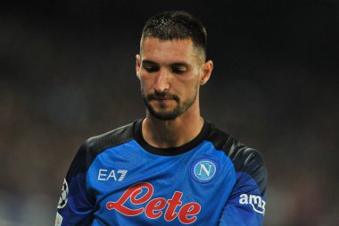 Napoli 'li Matteo Politano oyuncusu, Napoli - Rangers final maçı sırasında, Napoli 3, Rangers 0, Diego Armando Maradona Stadyumu' nda oynandı..