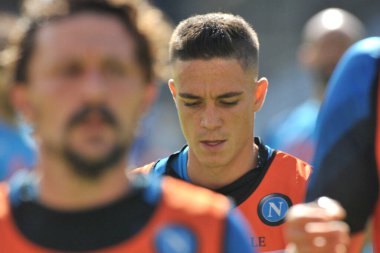 Napoli 'nin Giacomo Raspadoi oyuncusu, Napoli ile Torino arasındaki İtalyan Serie A ligi maçında, Napoli 3, Torino 1, Diego Armando Maradona Stadyumu' nda oynandı..