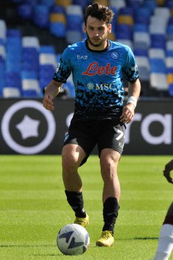 Napoli 'nin Khvicha Kvaratskhelia oyuncusu, Napoli ile Torino arasındaki İtalya Serie A ligi maçında, Napoli 3, Torino 1, Diego Armando Maradona Stadyumu' nda oynandı..