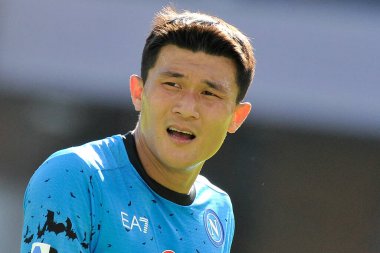 Napoli 'nin Kim Minjae oyuncusu, Napoli ile Torino arasındaki İtalyan Serie A ligi maçında, Torino 3, Torino 1, Diego Armando Maradona Stadyumu' nda oynandı..