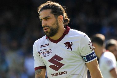 Torino 'dan Ricardo Rodriguez, İtalya Serie A Ligi maçında Napoli ile Torino arasındaki final maçı, Napoli 3, Torino 1, Diego Armando Maradona Stadyumu' nda oynandı..