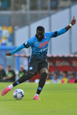 Napoli 'nin Tanguy Ndombele oyuncusu, Napoli ile Torino arasındaki İtalyan Serie A ligi maçında, Torino 3, Torino 1, Diego Armando Maradona Stadyumu' nda oynandı..