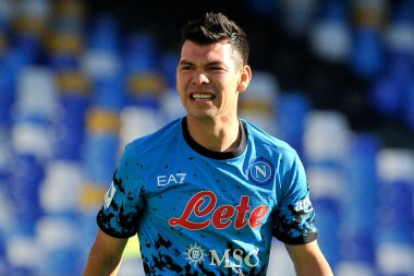 Napoli 'li Hirving Lozano oyuncusu, Napoli ile Torino arasındaki İtalyan Serie A ligi maçında, Torino 3, Torino 1, Diego Armando Maradona Stadyumu' nda oynandı..