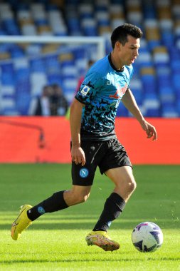 Napoli 'li Hirving Lozano oyuncusu, Napoli ile Torino arasındaki İtalyan Serie A ligi maçında, Torino 3, Torino 1, Diego Armando Maradona Stadyumu' nda oynandı..