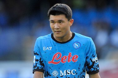 Napoli 'nin Kim Minjae oyuncusu, Napoli ile Torino arasındaki İtalyan Serie A ligi maçında, Torino 3, Torino 1, Diego Armando Maradona Stadyumu' nda oynandı..