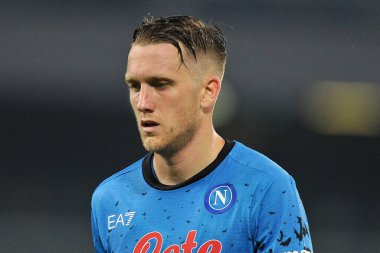 Napoli 'li Piotr Zielinski, İtalya serisi şampiyonluk maçında Napoli - Bologna final maçı, Napoli 3, Bologna 2, Diego Armando Maradona Stadyumu' nda oynandı..