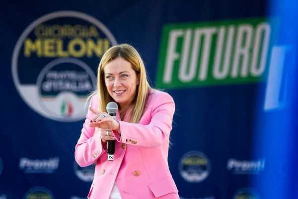 Giorgia Meloni Stellvertreterin Der Italienischen Republik Bei Einem Treffen Mit — Stockfoto