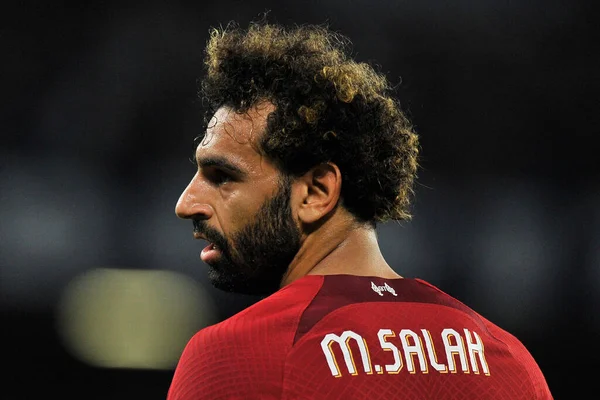 Stock image Mohamed Salah player of Liverpool, during the match of the uefa champions league between Napoli vs Liverpool final result, Napoli 4, Liverpool 1, match played at the Diego Armando Maradona stadium.