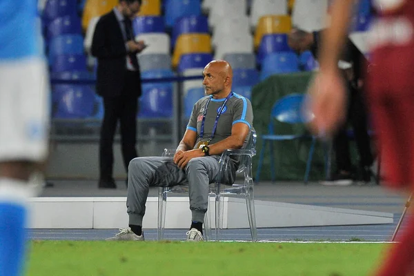 Luciano Spalletti Técnico Napoli Durante Jogo Liga Dos Campeões Uefa — Fotografia de Stock