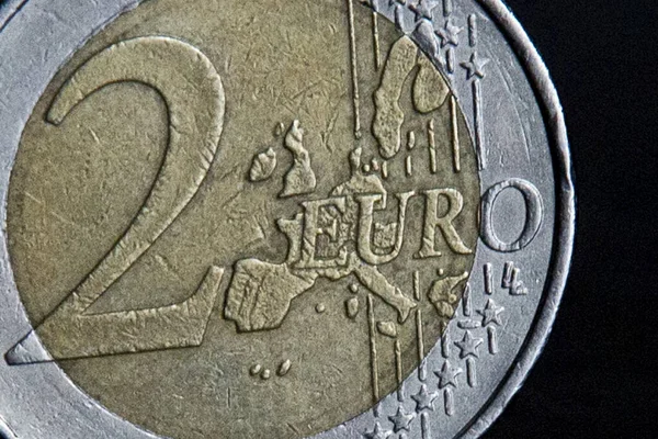 意大利共和国两枚欧元硬币 — 图库照片