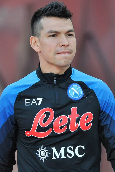 Hirving Lozano Jugador Napoli Durante Serie Partidos Campeonato Italiano Napoli — Foto de Stock