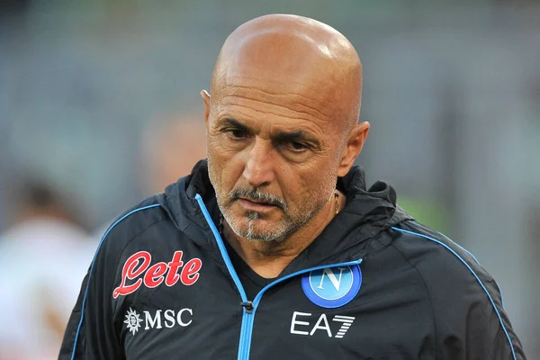 Luciano Spalletti Entrenador Napoli Durante Serie Partidos Campeonato Italiano Napoli —  Fotos de Stock