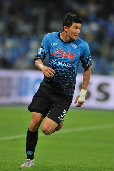 Kim Minjae Jogador Napoli Durante Jogo Serieum Campeonato Italiano Napoli — Fotografia de Stock