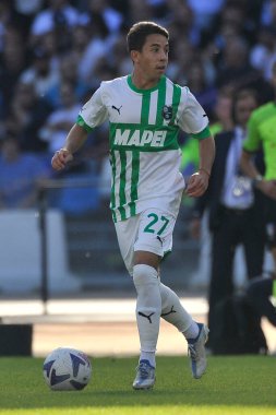 Sassuolo 'dan Maxime Lpez, Napoli - Sassuolo final maçı sırasında Diego Armando Maradona Stadyumu' nda oynandı.