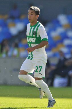 Sassuolo 'dan Maxime Lpez, Napoli - Sassuolo final maçı sırasında Diego Armando Maradona Stadyumu' nda oynandı.