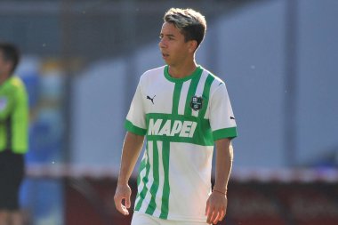 Sassuolo 'dan Maxime Lpez, Napoli - Sassuolo final maçı sırasında Diego Armando Maradona Stadyumu' nda oynandı.