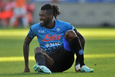Napoli 'li Frank Anguissa, Napoli ile Sassuolo arasındaki İtalyan Serie A ligi maçında, Napoli 4, Sassuolo 0, Diego Armando Maradona Stadyumu' nda oynandı..
