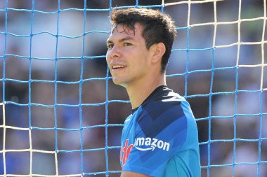 Napoli 'li Hirving Lozano oyuncusu, Napoli ile Spezia arasındaki İtalyan Serie A ligi maçında, Napoli 1, Spezia 0, Diego Armando Maradona Stadyumu' nda oynandı..