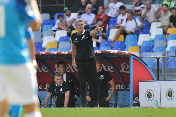 Luca Gotti Trener Spezia Podczas Meczu Włoskiej Ligi Serie Między — Zdjęcie stockowe