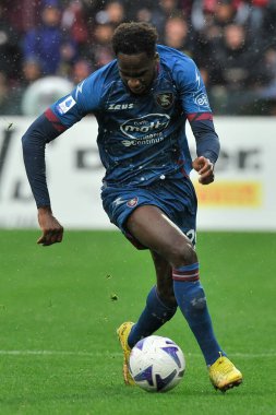 Salernitana 'nın Boulaye Dia oyuncusu, İtalya Serie A Ligi' nde Salernitana ile Cremonese arasında oynanan final maçı, Salernitan 2, Cremonese 2, Arechi Stadyumu 'nda oynandı..