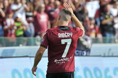 Salernitana 'lı Franck Ribery oyuncusu, İtalya Serie A Ligi' nde Salernitana ile Spezia arasında oynanan final maçı, Salernitana 1, Spezia 0, Arechi Stadyumu 'nda oynandı..